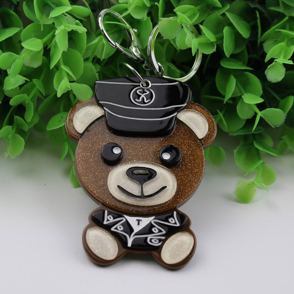 Little bears compact mirror keychain for boys&girls lovely design lovers gifts promotion key charms bag accessories