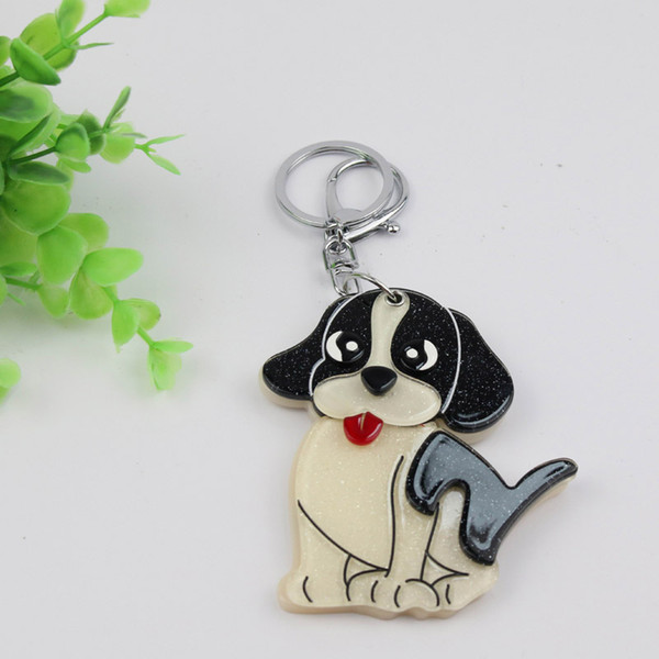 Cute Dog compact mirror keychain cartoon design lovely keycharms welcomed styles accessories for bags cars as gifts