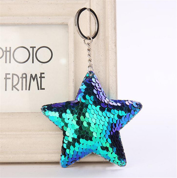 New Cute Star Keychain Stars Gifts For Children Bling Five Stars High Quality Cartoon Soft Toys 4 Color