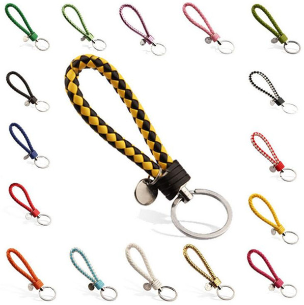 New Woven Leather Rope Key Chain Hand Woven Rope System Automotive Leather Rope Gifts Gifts Creative Handmade Wholesale