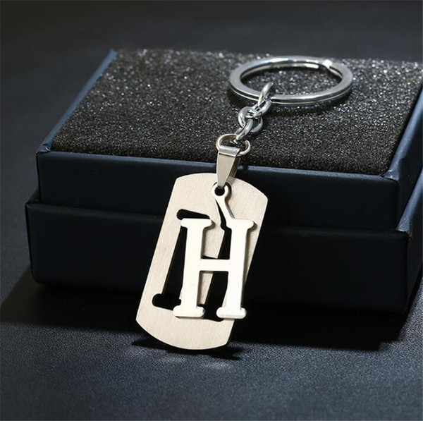 New Letter Keychian 26 English Letters Name With Rhinestone Keychain Wedding Cartoon Game Moviefavors Keychain Gifts