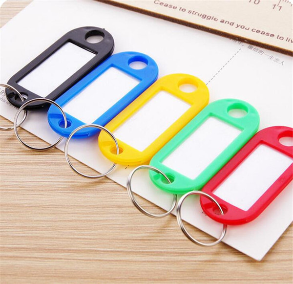 New Plastic Key Chain Price Tag Multi Keychain Cheap Key Ring Luggage Ring Chain Colorful For Travel