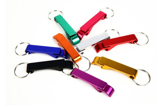 New Portable Stainless Steel Metal Bottle Opener Key Chain Ring Aluminum Alloy Beer Wine Openers Bar Club Waiter Tools