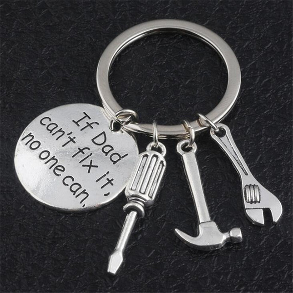 If Dad Can't Fix It No One Can Hand Tools Dad Keychain Daddy Key Rings Father Key Chain Accessories Father's Day Gifts