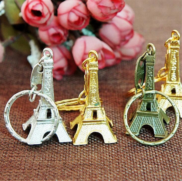 New Retro Vintage Eiffel Tower Keychain Couple Lovers Key Ring Tower Pendant Key Ring Gifts Fashion Wholesales