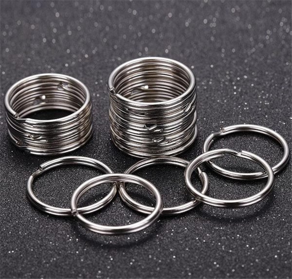 1.5*25mm Circle Keyring Keychain Fit Bead Charm Connectors DIY Steel Accessories Material Accessories DIY Key Ring