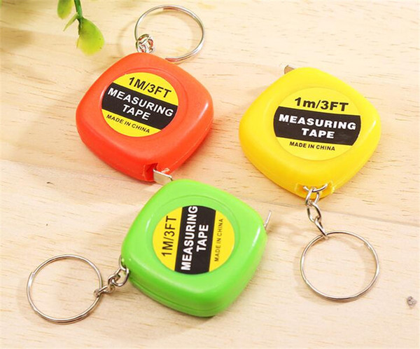 Mini 1M Tape Measures Small Steel Ruler Portable Pulling Rulers With Key Chain Gauging Tools Tape Measure keychains