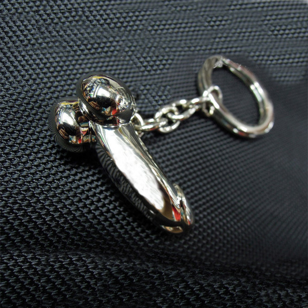 New Personality Male Dingding Genitalia Keychain Keyring Penis Zinc Alloy Key Chain Porte Clef Bag Car Pendant Funny Gift 2018 Hot Sale