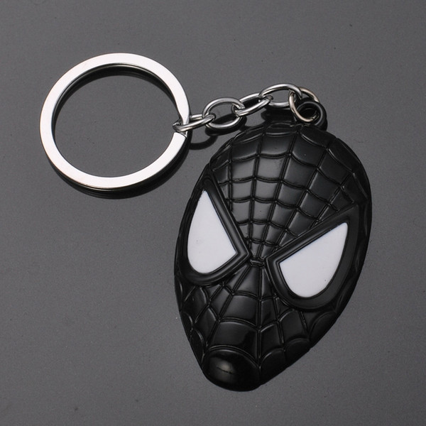 Superman Iron Man Superhero Spiderman Captain America Keychain Mini Action Figure Toys LED Light Key Chains Ring Fashion Drop Ship