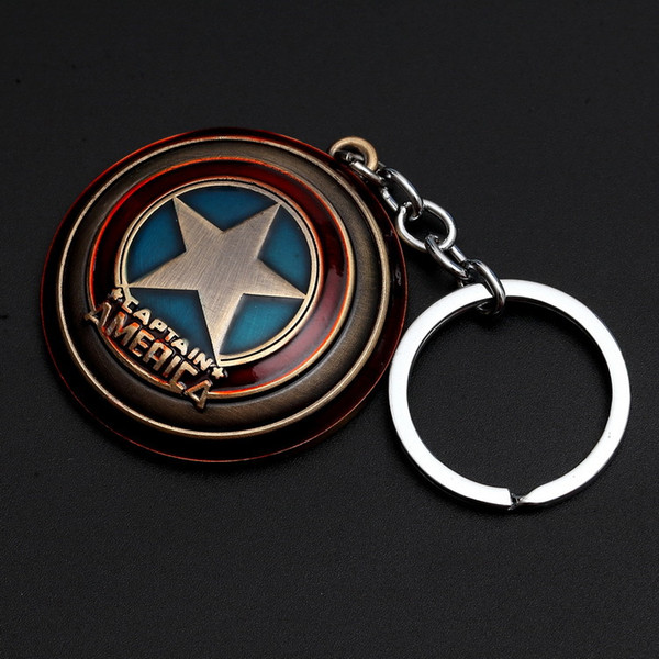 New American Captain Shield Keychain The Avengers Superman Superhero Batman KeyChain Ring Key ring Fashion Accessories