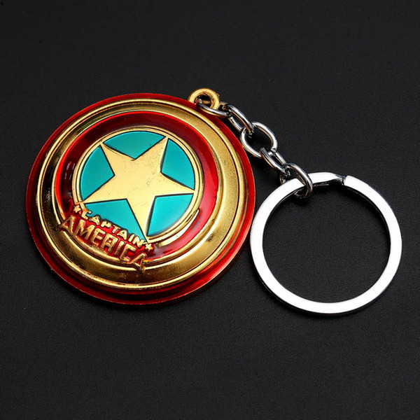 The Avengers Captain America Shield Keychain Superman Superhero Batman Thor Hammer KeyChain Ring Key Ring Fashion Accessories Party Gift