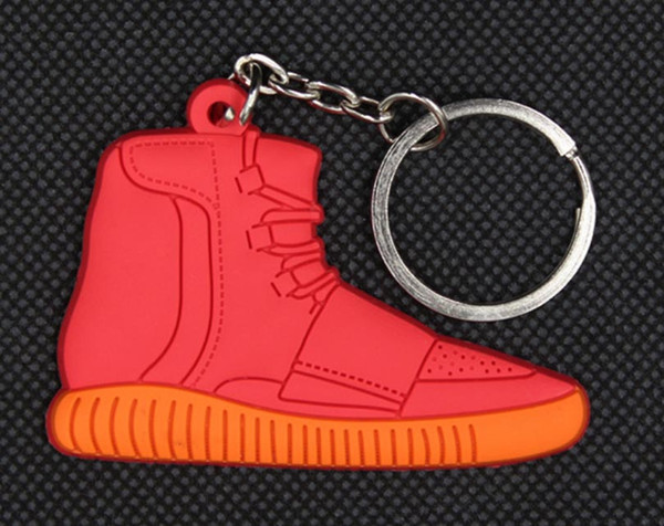 Sports star ball shoe key ring chain soft glue key ring chain football gift key chain custom