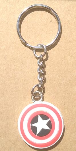 Wholesale custom keychain, club soccer custom rubber 3D soft pvc keychain,T-shirt cloth pvc key ring Captain America super heroes