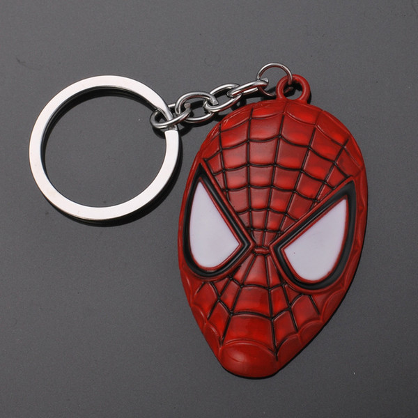 Batman Iron Man Superhero Spiderman Superman Captain America Keychain Mini Action Figure Toys LED Light Key Chains Ring Fashion Drop Ship