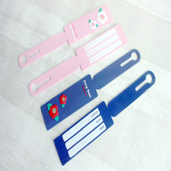 Hot selling cartoon creative luggage tags PVC soft rubber boarding pass Key Chain Wholesale Custom
