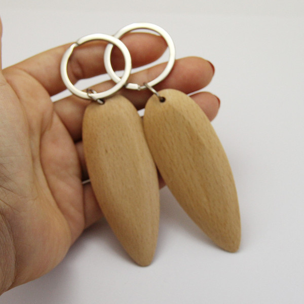 Wholesale 10pcs Blank Leaf Wooden Key Chain DIY Promotion Customized Key Tags Promotional Gifts - Free Shipping