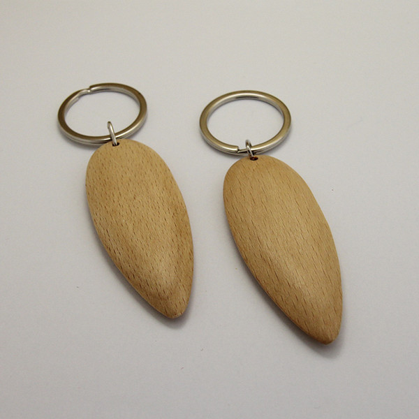 Wholesale 200pcs Blank Leaf Wooden Key Chain DIY Promotion Customized Key Tags Promotional Gifts - Free Shipping