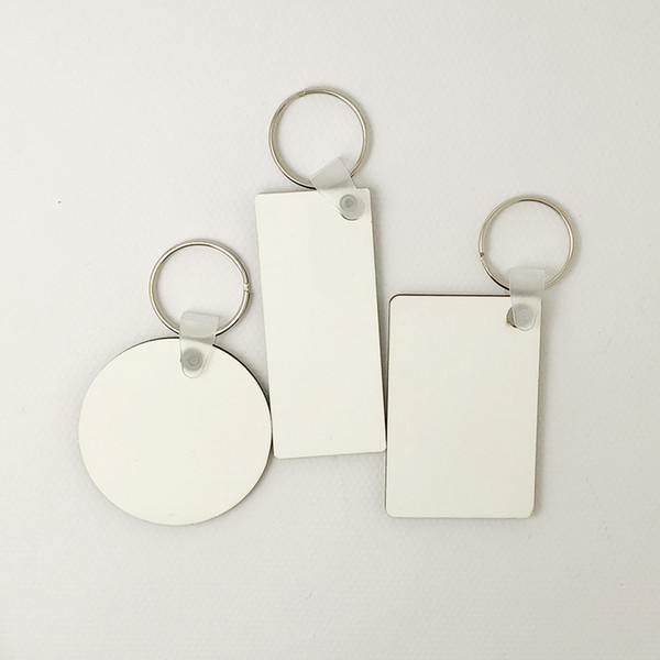 Wholesale 1000pcs MDF Blank Key Chain Rectangle Sublimation WoodKey Tags For Heat Press Transfer Photo Logo Thermal printing Gift-freeship