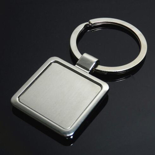 Wholesale-2000Pcs Blank Metal Key Chain Promotion Key Tags Customize Logo Laser Key rings - Free Shipping