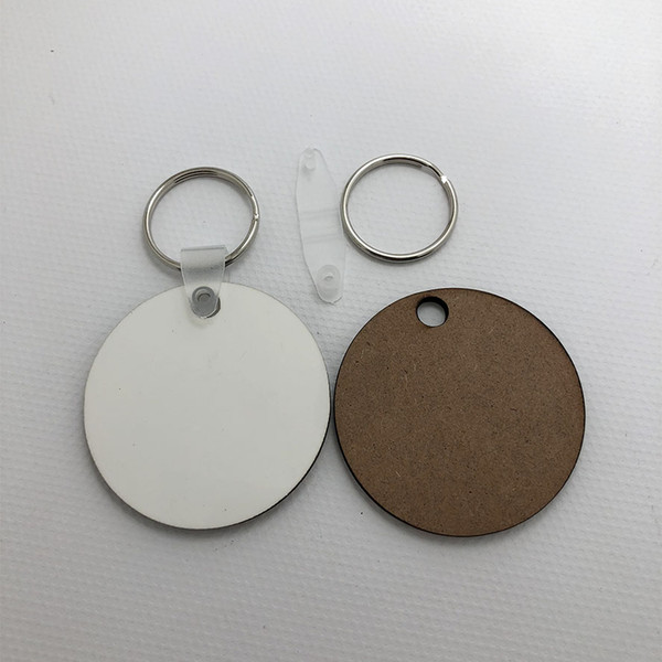 Wholesale 1000pcs MDF Key Chain Sublimation Blank Wood Key Tags For Heat Press Transfer Photo Logo Promotional gift-free shipping