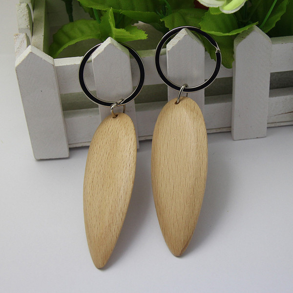 Wholesale 50pcs Blank Leaf Wooden Key Chain DIY Promotion Customized Key Tags Promotional Gifts - Free Shipping