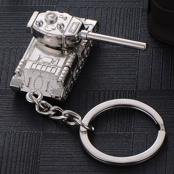 Car-Styling Metal Key Ring Car Key Chain Auto Keychain Keyrings Tanks Emblem Automobile Accessories