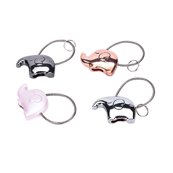 Elephant Pendant Keychain Fr Lovers Couple Key Ring Trinket Nice Gift