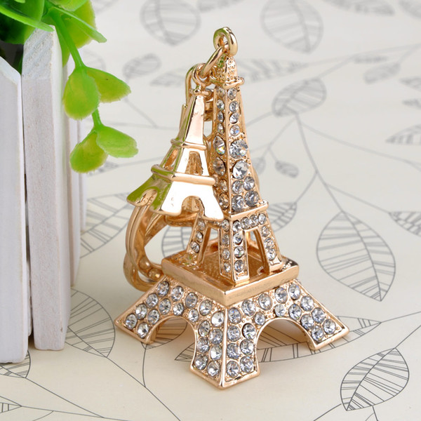 For Eiffel Tower Keychain for Keys Souvenirs Paris Tour Eiffel Rhinestone Key Chain Key Ring Decoration Key Holder