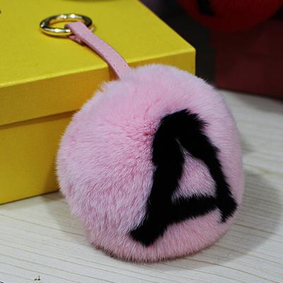 Fashion Bag Decoration porte clef Letters Pompom Keychain Bag Key Chain Cartoon Pompom Keychain Key Ring