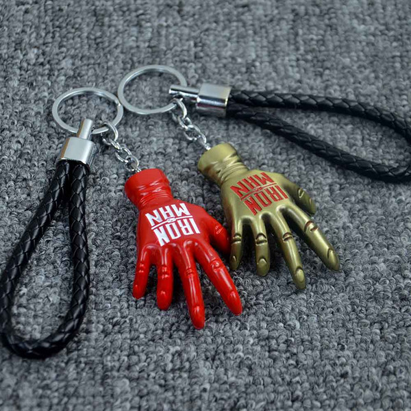 Hot Marvel Iron Man Hand Key Chain Ring Pendant Car Styling Purse Bag Backpack Car & Motorcycle Keychain Car Accessories