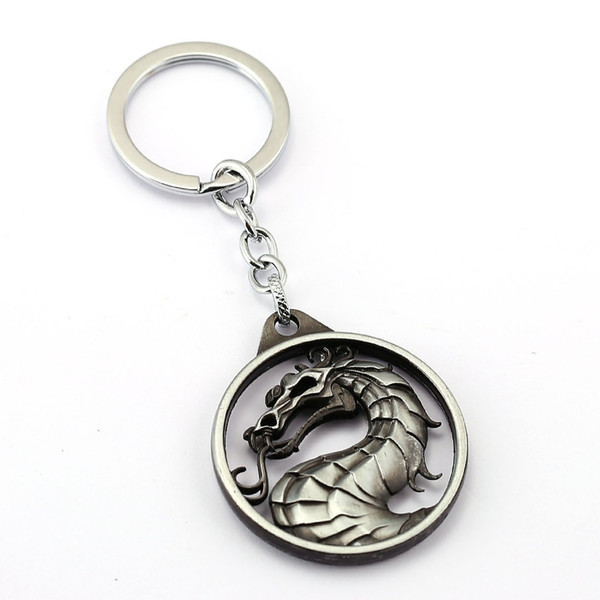 Gragon Keychain Hot Game Mortal Kombat Key Ring Metal Key Holder For Gift Chaveiro Key chain Jewelry for cars