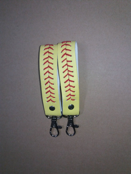 2016 free dhl softball keychain,fastpitch softball accessories softball seam keychains