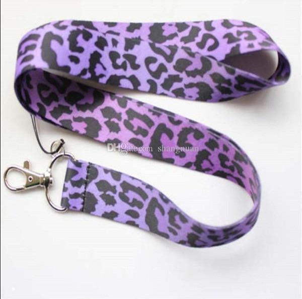 New 50 Fashion Leopard-print Mobile Phone Hanging-rope Key Chain Keys and Note Key-rope, Neck-rope Hanging-neck-rope Free of Freight