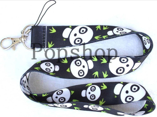 Hot-selling 50pcs cartoon panda mobile phone rope exquisite neck rope certificate card sling rope free of freight