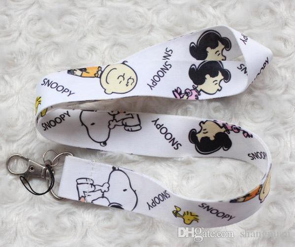 Hot-selling 50pcs cartoon Snoopy mobile phone rope exquisite neck rope certificate card sleeve hanging rope free of freight