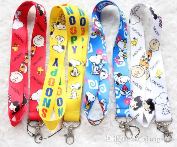 Hot-selling 20pcs cartoon Snoopy mobile phone rope exquisite neck rope certificate card sleeve hanging rope free of freight