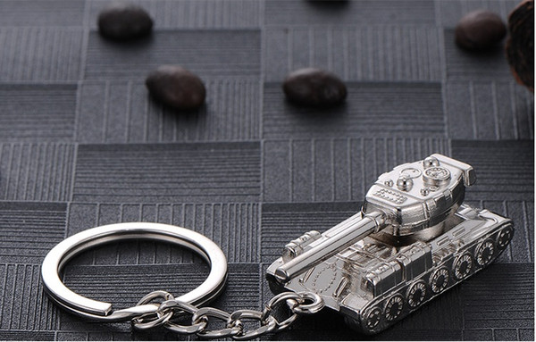 New creative men's personality tank world model key chain waist hanging buckle