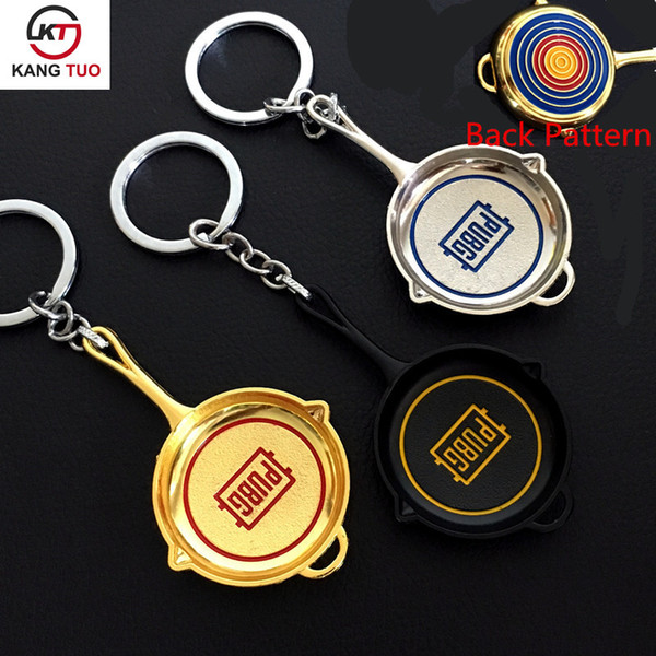 Game Playerunknown's Battlegrounds PUBG Model New Style Pan Keychains Of Hot Game Metal Keyring Key Chain Cosplay Souvenir llaveros Gifts