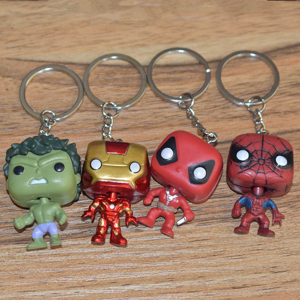 2019 European and American new men and women Green Giant Spider-Man Iron Man American Captain 4 Keychain