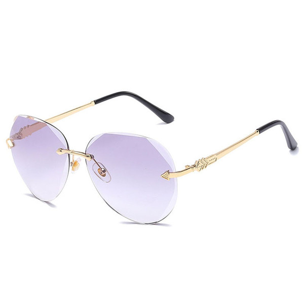Sunglasses For Women Fashion Sun Glasses UV 400 Trendy Ladies Sunglass Oversized Sunglases Womens Luxury Rimless Designer Sunglasses 6C5J22