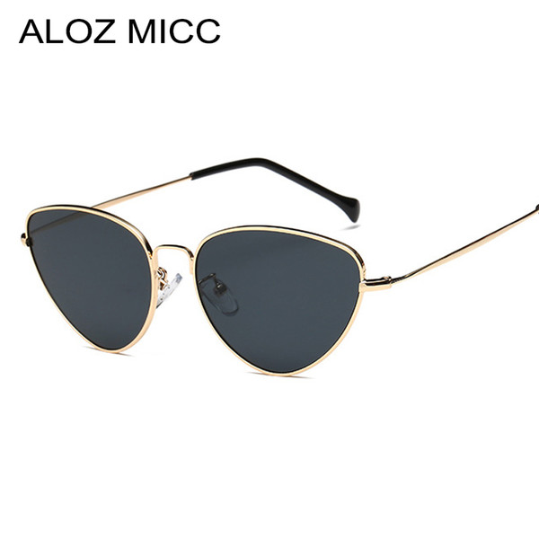 ALOZ MICC Luxury Sunglasses Women 2019 Cat Eye Hippie Italian Eyewear Fashion Brand Designer Metal Frame Eyewear UV400 A002