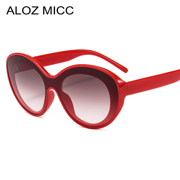 ALOZ MICC 2019 New Fashion Women Oversized Oval Sunglasses Women Brand Design Vintage Sun Glasses For Female UV400 A637