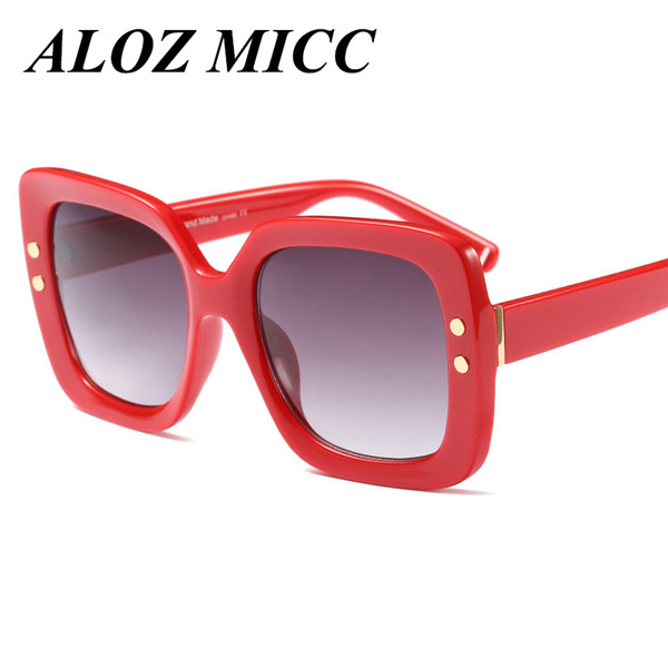 ALOZ MICC Brand Square Sunglasses Women Brand Designer Fashion Glasses Female Retro Vintage Sunglasses Top Quality Oculos UV400 A357