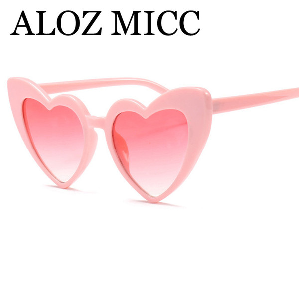 ALOZ MICC New Fashion Heart Shaped Sunglasses Women Vintage Heart Shaped Sun Glasses Design UV400 Oculos De Sol A343