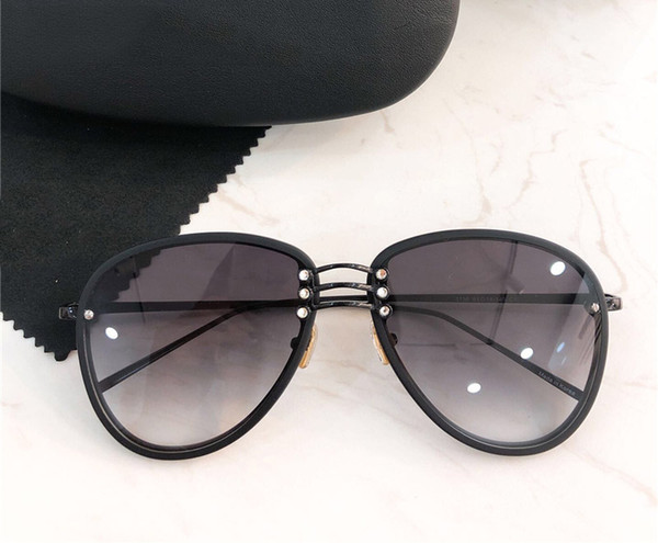 Fashion New Brand Designer Women Sunglasses Simple Retro Pilot Frame Glasses Pearl Diamond Personality Design Eyewear UV400 Protection