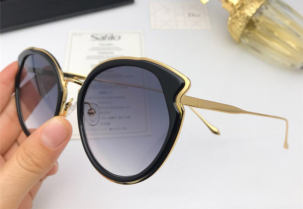 New Fashion Selling Sunglasses Designer Cat Eye Plate Metal Combination Glasses Simple elegant Summer Style Eyewear UV400 Protection