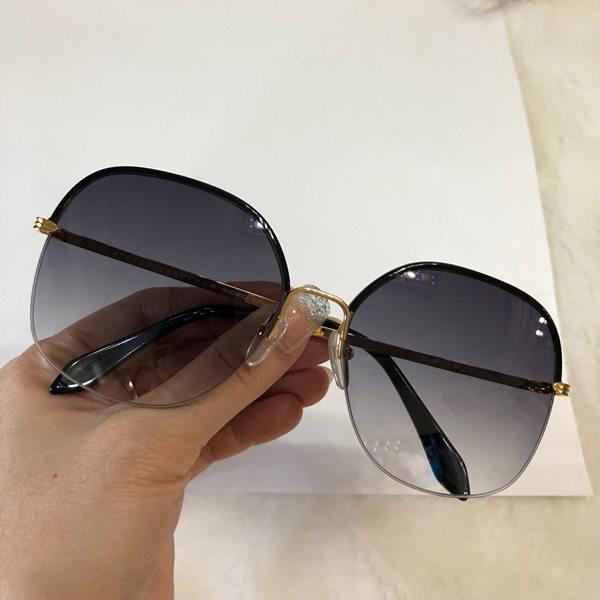 LUXURY Womens Brand Designer Sunglasses 108 Big square frame metal Glasses charming elegant style anti-UV400 lens leisure eyewear with ca