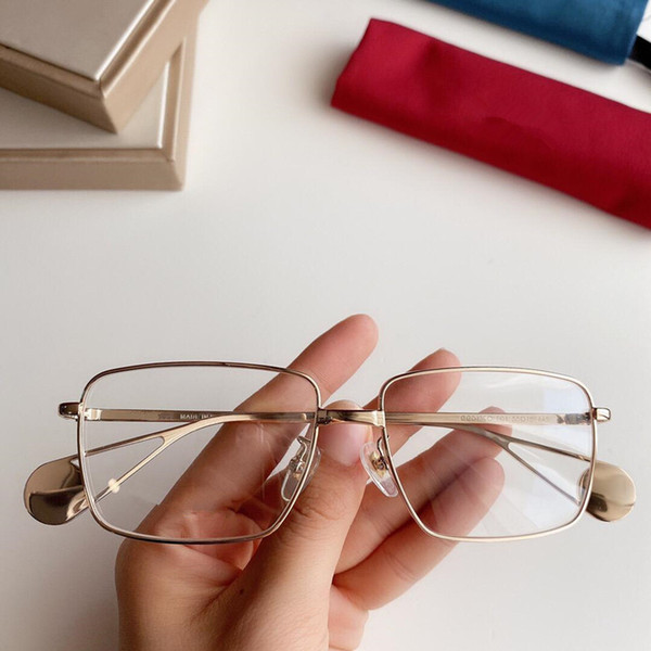 0439 New Fashion Luxury Designer Optical Glasses Square Frameless glasses Trend Simple Style Eyewear Top Quality Come with case