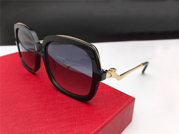New Luxury Designer Sunglasses Plank Square Frame Glasses Women Classic Simple and Elegant Eyewear UV400 Protection Come with box