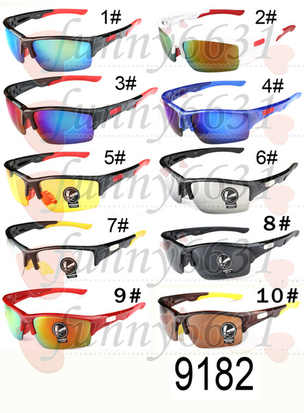 summer man sport Cycling sunglasses spectacles women Bicycle goggle Sports Outdoor Dazzle colour driving glasses 10colors free shipping